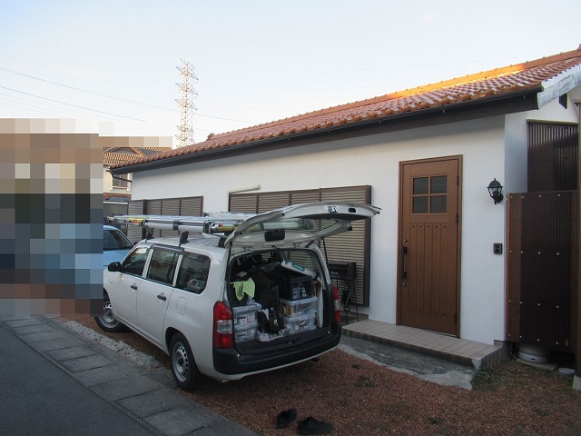 甲府市　日本瓦屋根　現場調査